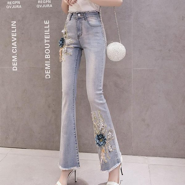 limiguyue spring women flowers high waisted jeans bell bottom slim femme flared denim jeans streetwear outfits trousers k122, Blue
limiguyue spring women flowers high waisted jeans bell bottom slim femme flared denim jeans streetwear outfits trousers k122, Blue