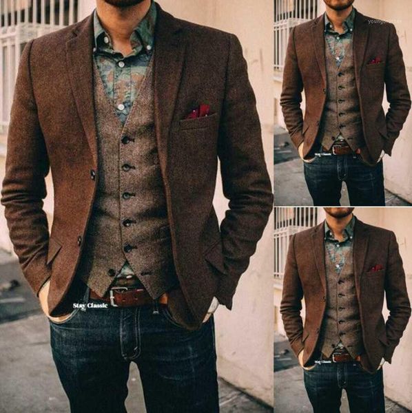 men's suits & blazers 2021 est two piece mens brown herringbone wool vintage 1920's blazer with vest for men 2 button1, White;black
men's suits & blazers 2021 est two piece mens brown herringbone wool vintage 1920's blazer with vest for men 2 button1, White;black
