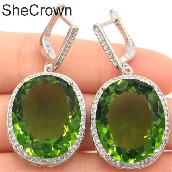 shecrown big gemstone 22x18mm 17.5g created green peridot white cz gift for sister silver earrings 200923
shecrown big gemstone 22x18mm 17.5g created green peridot white cz gift for sister silver earrings 200923