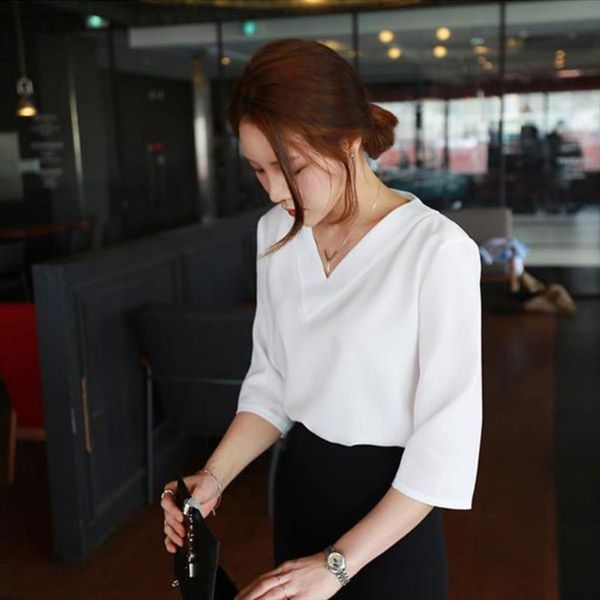 blouse women white summer v neck chiffon women office shirts ladies work shirts clothing korean white gray pink
blouse women white summer v neck chiffon women office shirts ladies work shirts clothing korean white gray pink