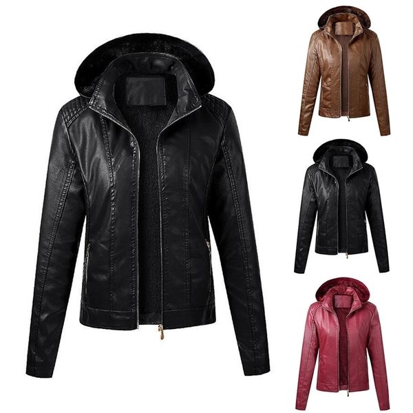 fake leather pu women coat jacket hoodies long sleeve zipper lady jacket outerwear overcoats windproof waterproof hood coat d30 201223, Black
fake leather pu women coat jacket hoodies long sleeve zipper lady jacket outerwear overcoats windproof waterproof hood coat d30 201223, Black