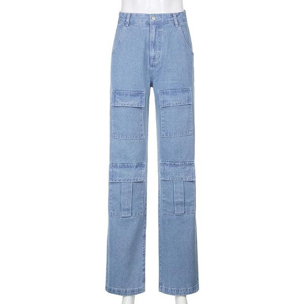 women's jeans autumn style high waist fashion multi-pocket ladies trousers casual blue wide-leg
women's jeans autumn style high waist fashion multi-pocket ladies trousers casual blue wide-leg