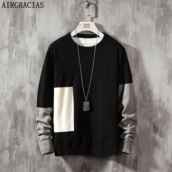 men's sweaters airgracias 2021 autumn casual men sweater o-neck patchwork color knittwear mens pullovers pullover pull homme -5xl1, White;black
men's sweaters airgracias 2021 autumn casual men sweater o-neck patchwork color knittwear mens pullovers pullover pull homme -5xl1, White;black