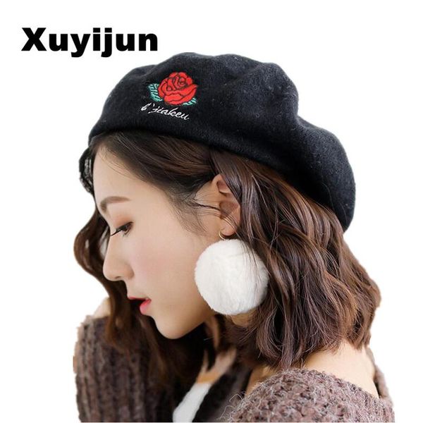 xuyijun super fashion artist wool roses women's beret hat female cap casual dome nude hat feminino boina, Blue;gray
xuyijun super fashion artist wool roses women's beret hat female cap casual dome nude hat feminino boina, Blue;gray