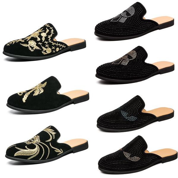 luxury designer mens slippers rhinestones embroidered half-wrapped loafers flats mules casual shoes fashion black slip-on shoes slides
luxury designer mens slippers rhinestones embroidered half-wrapped loafers flats mules casual shoes fashion black slip-on shoes slides