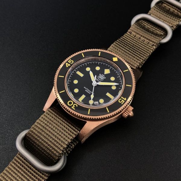 steeldive bronze watch sd1952s 30atm water resistant ceramic bezel nh35 bronze dive watch, Slivery;brown
steeldive bronze watch sd1952s 30atm water resistant ceramic bezel nh35 bronze dive watch, Slivery;brown