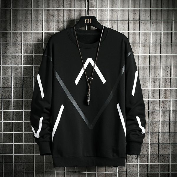 2021 new autumn spring hoodies of striped men loose hip hop punk pullover streetwear big fashion clothes 5sza, Black
2021 new autumn spring hoodies of striped men loose hip hop punk pullover streetwear big fashion clothes 5sza, Black