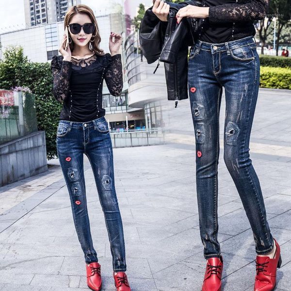 autumn new women's jeans leggings pants elastic jeans pencil pants1, Black;white
autumn new women's jeans leggings pants elastic jeans pencil pants1, Black;white