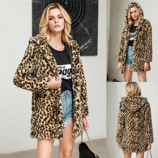 женская мода leopard искусственного меха пальто кардиган сыпучие капюшоном карманный outwear, Black
женская мода leopard искусственного меха пальто кардиган сыпучие капюшоном карманный outwear, Black