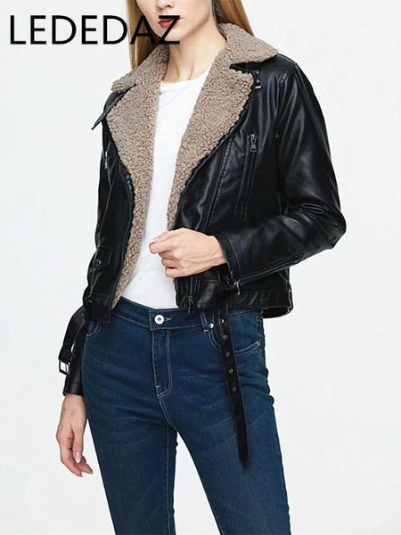 lededaz women winter sheepskin leather jacket coats plus size faux fur coat short thicken fashion black motor biker jacket belt1
lededaz women winter sheepskin leather jacket coats plus size faux fur coat short thicken fashion black motor biker jacket belt1