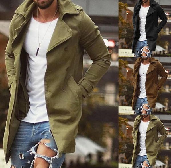 men's trench coats 2021 fashion spring autumn jacket mid-long slim plus size windbreaker casual coat solid color, Tan;black
men's trench coats 2021 fashion spring autumn jacket mid-long slim plus size windbreaker casual coat solid color, Tan;black