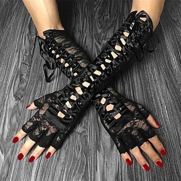 1 pair halloween retro women' long gloves lace corset arm elbow fingerless glove black, Blue;gray
1 pair halloween retro women' long gloves lace corset arm elbow fingerless glove black, Blue;gray