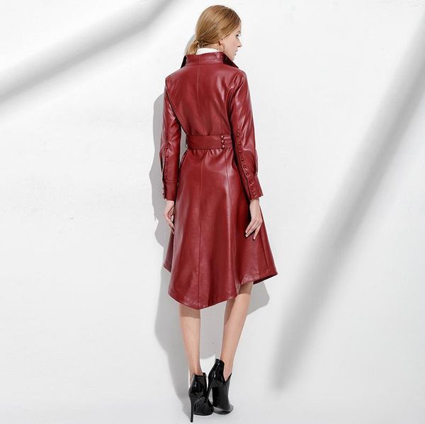 plus size 3xl autumn winter women faux leather jacket lady red elegant overcoat work wear female pu leather coats lx2006, Black
plus size 3xl autumn winter women faux leather jacket lady red elegant overcoat work wear female pu leather coats lx2006, Black