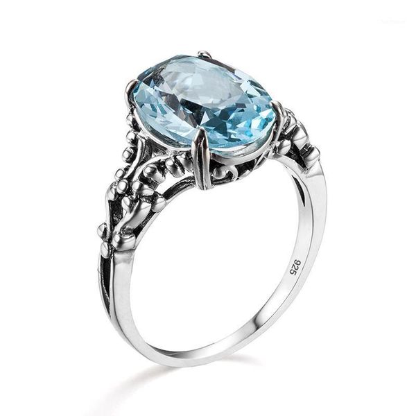 real 925 sterling silver womens rings fine jewelry aquamarine ring neo-gothic oval shape gemstones wedding bands jewellery gift1, Golden;silver
real 925 sterling silver womens rings fine jewelry aquamarine ring neo-gothic oval shape gemstones wedding bands jewellery gift1, Golden;silver