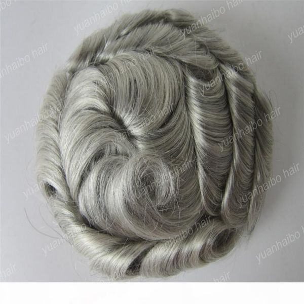 new arrival 6inch natural wave malaysian remy hair silver gray toupees for old men ing, Black
new arrival 6inch natural wave malaysian remy hair silver gray toupees for old men ing, Black