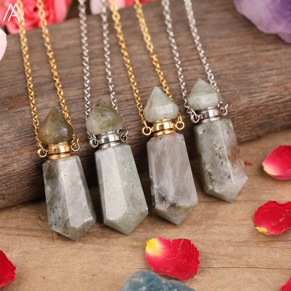 chains natural labradorite stone point perfume bottle diffuser pendant necklace women haxagonal gold silvery necklac jewelry gift, Silver
chains natural labradorite stone point perfume bottle diffuser pendant necklace women haxagonal gold silvery necklac jewelry gift, Silver