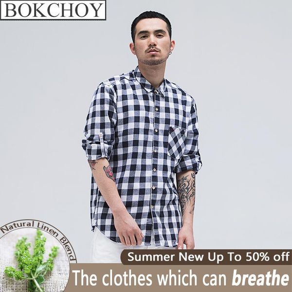 causal linen shirt men shirts black and white plaid long sleeve natural linen comfortable breathable 2020 new trend, White;black
causal linen shirt men shirts black and white plaid long sleeve natural linen comfortable breathable 2020 new trend, White;black