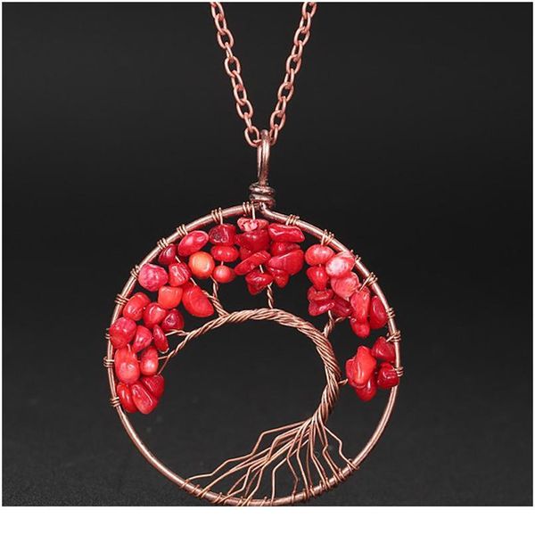7 chakra jewelry rainbow natural stone beads wrap wisdom tree of life antique copper plated round pendant for women jlljsq, Black
7 chakra jewelry rainbow natural stone beads wrap wisdom tree of life antique copper plated round pendant for women jlljsq, Black