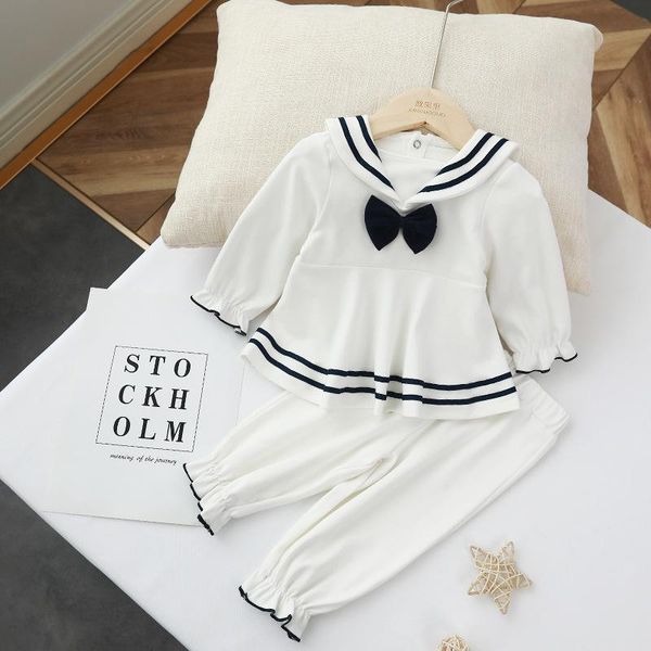 2020 autumn infant long-sleeve suit small children's hai jun qun set cotton baby girls two-piece, White
2020 autumn infant long-sleeve suit small children's hai jun qun set cotton baby girls two-piece, White