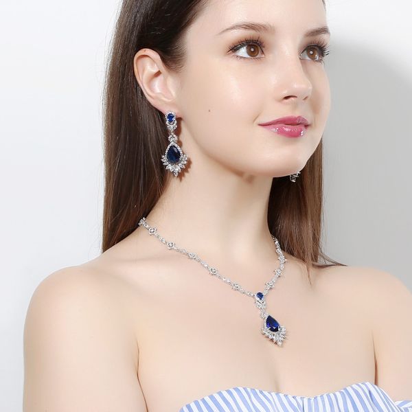 bridal zirconia full jewelry sets for women party, luxury dubai nigeria cz crystal wedding jewelry sets, Silver
bridal zirconia full jewelry sets for women party, luxury dubai nigeria cz crystal wedding jewelry sets, Silver