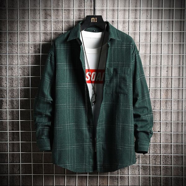 iaoz6 plaid coat long sleeve loose korean fashion inch coat and handsome lattice clothes spring men's shirt shirt shirtand autumn casua, Blue
iaoz6 plaid coat long sleeve loose korean fashion inch coat and handsome lattice clothes spring men's shirt shirt shirtand autumn casua, Blue