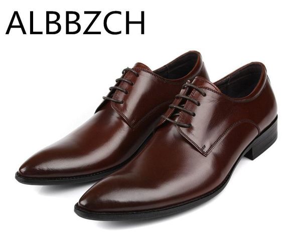 new mens derby pointed toe dress shoes men wedding shoes real cow leather laces high grade business office work size 38-45, Black
new mens derby pointed toe dress shoes men wedding shoes real cow leather laces high grade business office work size 38-45, Black