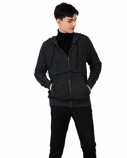 zhili men's 100% cashmere thick zip-up lightweight sweater hooded collar cardigan, White;black
zhili men's 100% cashmere thick zip-up lightweight sweater hooded collar cardigan, White;black