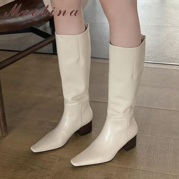 boots meotina natural genuine leather high heel lady women knee shoes zip square toe chunky heels long black 431
boots meotina natural genuine leather high heel lady women knee shoes zip square toe chunky heels long black 431
