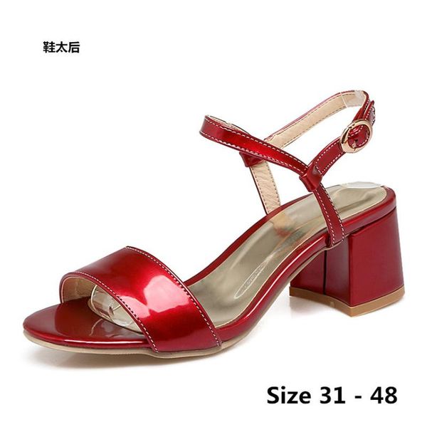 sandals summer pumps gladiator shoes women med high heels sandal lady ankle strap pump small big size 31 - 48, Black
sandals summer pumps gladiator shoes women med high heels sandal lady ankle strap pump small big size 31 - 48, Black