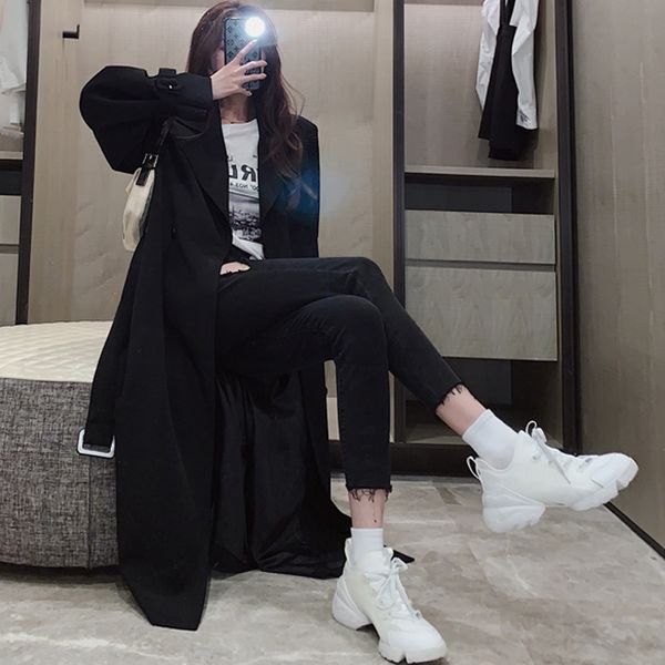 2021 new korean black long trench winter streetwear women double breasted with sashes coat office business jacket female t1mo, Black;brown
2021 new korean black long trench winter streetwear women double breasted with sashes coat office business jacket female t1mo, Black;brown