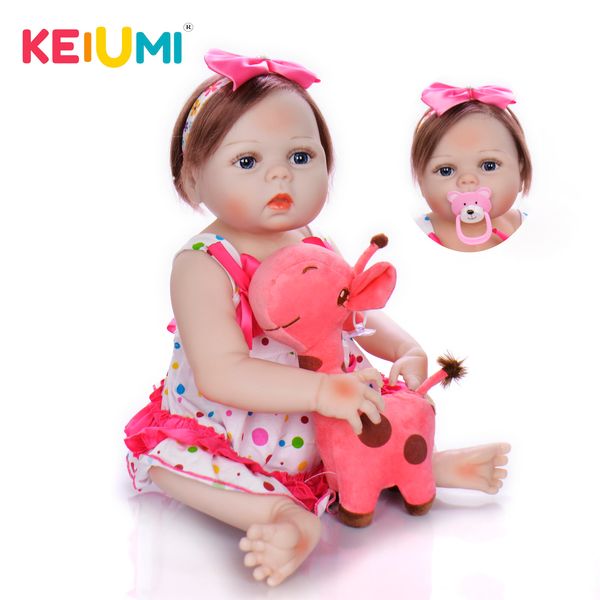keiumi full silicone vinyl reborn menina boneca fiber hair 57 cm lifelike reborn baby dolls 23'' fashion kids birthday xmas gift 1
keiumi full silicone vinyl reborn menina boneca fiber hair 57 cm lifelike reborn baby dolls 23'' fashion kids birthday xmas gift 1