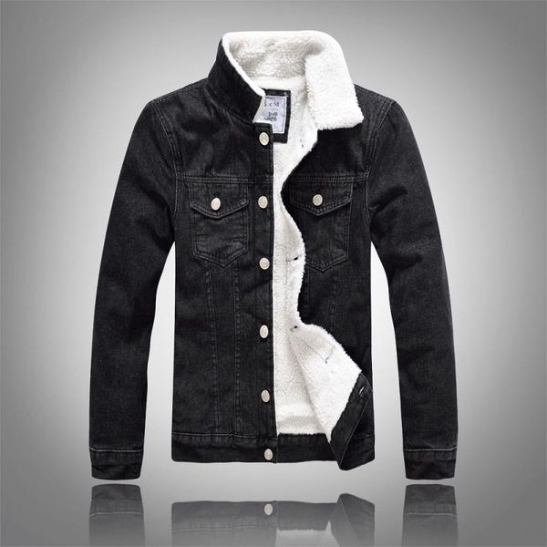 men cashmere denim overcoat collar 2018 coat autumn outwear fur jacket outdoor clothes promotions brand spring novkk, Black
men cashmere denim overcoat collar 2018 coat autumn outwear fur jacket outdoor clothes promotions brand spring novkk, Black