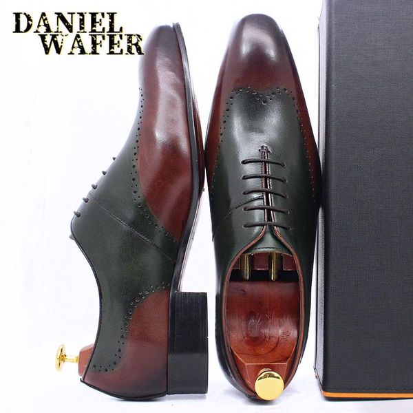 dress shoes fashion men oxford classic style wingtip mix color lace up wedding office genuine leather, Black
dress shoes fashion men oxford classic style wingtip mix color lace up wedding office genuine leather, Black
