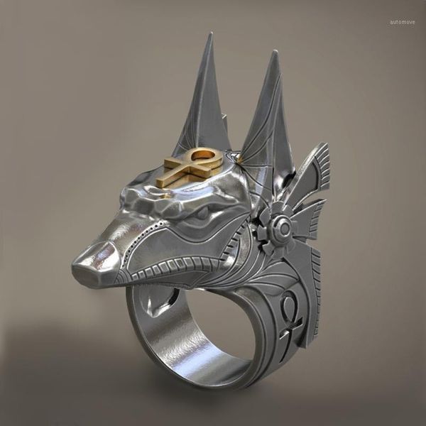vintage stainless steel egypt cross anubis god finger rings for men women punk wolf head knuckle ring boho statement jewelry1, Golden;silver
vintage stainless steel egypt cross anubis god finger rings for men women punk wolf head knuckle ring boho statement jewelry1, Golden;silver
