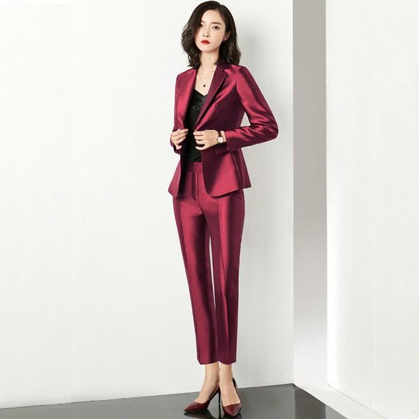 women's two piece pants fall / winter 2021 fashion british style small suit professional hostess work clothes, White
women's two piece pants fall / winter 2021 fashion british style small suit professional hostess work clothes, White