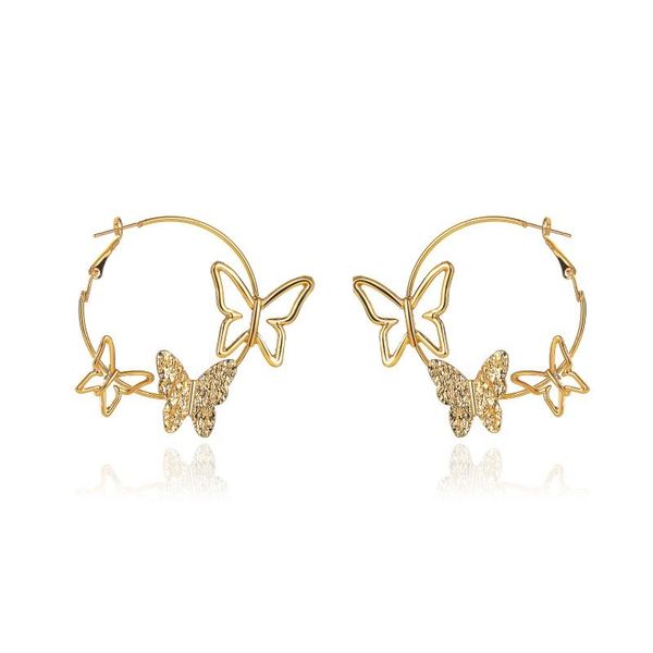 dangle & chandelier style earrings retro exaggerated three butterfly female temperament hollow ear buckle, Silver
dangle & chandelier style earrings retro exaggerated three butterfly female temperament hollow ear buckle, Silver