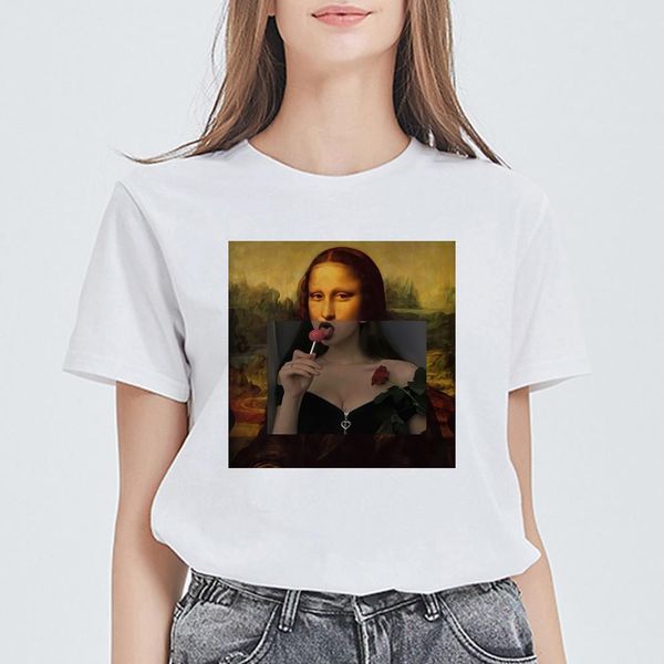 new t shirt women beautiful mona lisa t-shirt cool hipster tshirt elegant casual vestidos harajuku funny graphic lovely top, White
new t shirt women beautiful mona lisa t-shirt cool hipster tshirt elegant casual vestidos harajuku funny graphic lovely top, White