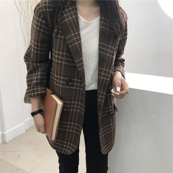 autumn and winter new double-sided cashmere coat plaid small suit short retro double-breasted thin woolen women kg-386, Black
autumn and winter new double-sided cashmere coat plaid small suit short retro double-breasted thin woolen women kg-386, Black