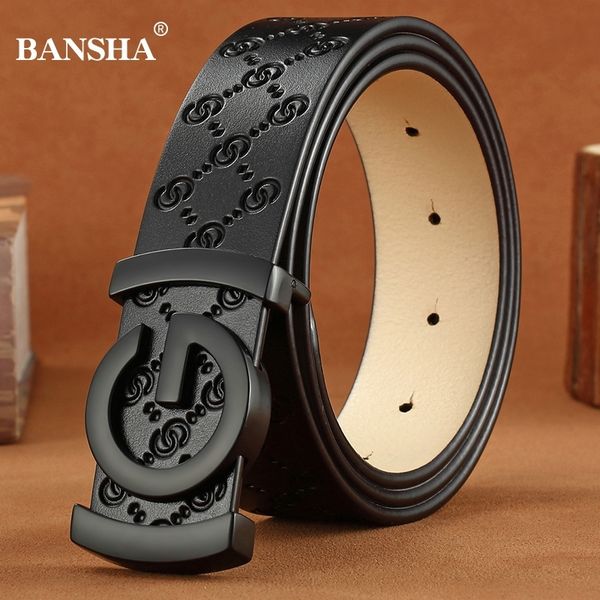 belts for men cowskin genuine leather waistband fashion mens belt smooth buckle women strap vintage jeans accessory y200520, Black;brown
belts for men cowskin genuine leather waistband fashion mens belt smooth buckle women strap vintage jeans accessory y200520, Black;brown