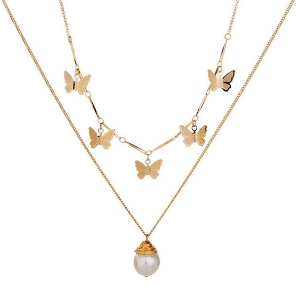 luxury women faux pearl butterfly multilayer choker chain necklace party jewelry1, Silver
luxury women faux pearl butterfly multilayer choker chain necklace party jewelry1, Silver