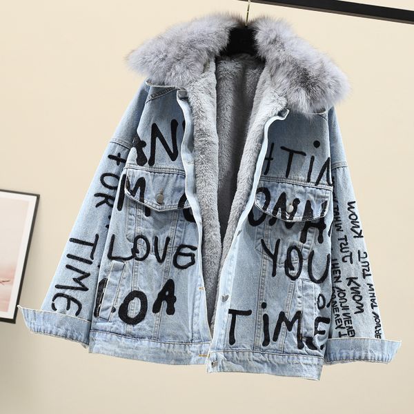 embroidery denim jacket woman winter lamb coat thicken large fur denim parka oversized women streetwear cotton outerwear 201029, Black
embroidery denim jacket woman winter lamb coat thicken large fur denim parka oversized women streetwear cotton outerwear 201029, Black