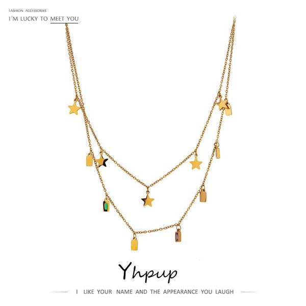 chains yhpup kpop stainless steel choker stacked necklace delicate cubic zirconia jewelry fashion star square heart pendant, Silver
chains yhpup kpop stainless steel choker stacked necklace delicate cubic zirconia jewelry fashion star square heart pendant, Silver