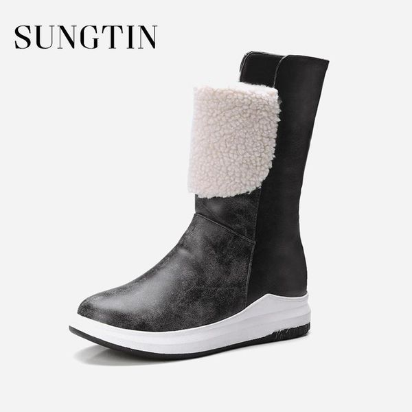 sungtin pu leather wool warm women snow boots solid plus size flat winter boots woman platform ankle ladies short1, Black
sungtin pu leather wool warm women snow boots solid plus size flat winter boots woman platform ankle ladies short1, Black