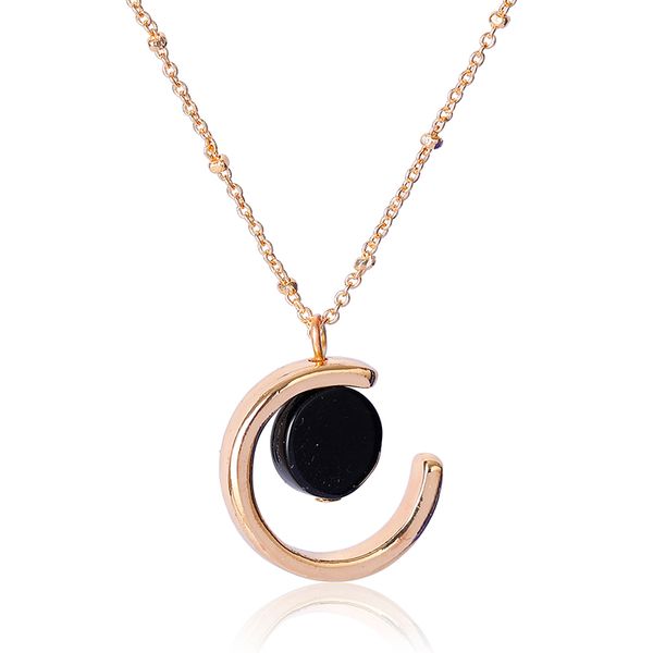 2019 trend personality fashion pendant necklace rose gold chain moon round stone pendant ladies necklace gift, Silver
2019 trend personality fashion pendant necklace rose gold chain moon round stone pendant ladies necklace gift, Silver