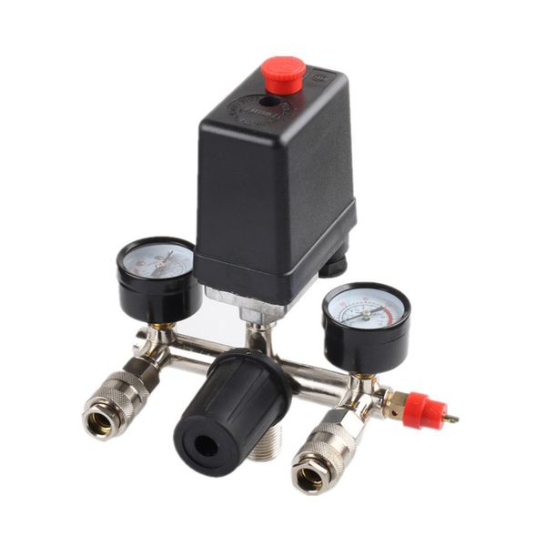 220v regulator duty air compressor pump pressure control switch air pump control valve 90-125psi with gauge 
220v regulator duty air compressor pump pressure control switch air pump control valve 90-125psi with gauge
