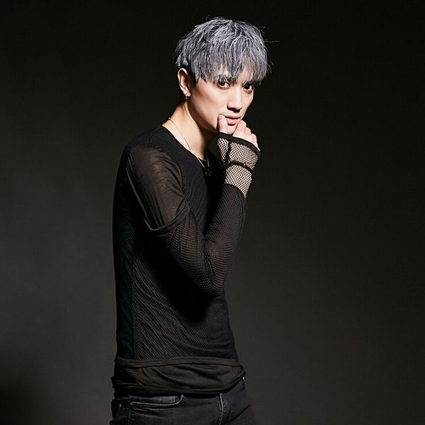 2021 fashion knitted slim shirt singer nightclub shirts men patchwork long hip hop dress internship qr1n, White;black
2021 fashion knitted slim shirt singer nightclub shirts men patchwork long hip hop dress internship qr1n, White;black