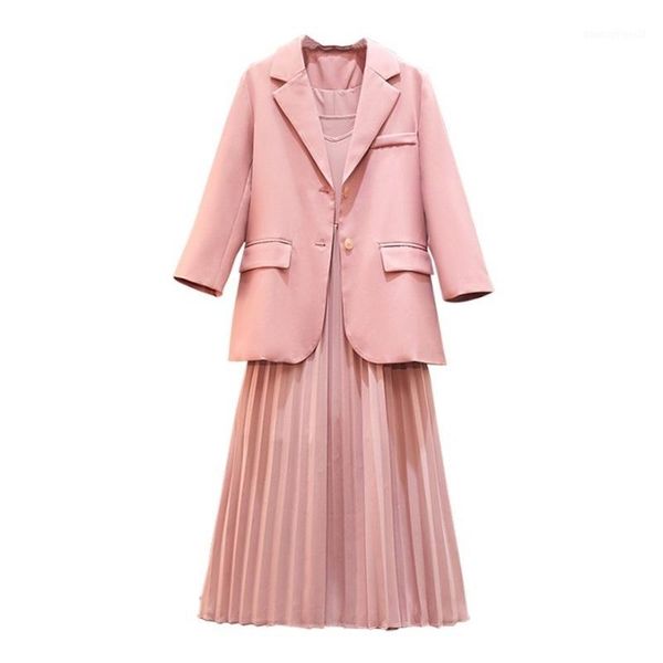 work dresses temperament plus sizexl-5xl women's spring and autumn wear small suit jacket + pleated sling loose dress two-piece tide1, White;black
work dresses temperament plus sizexl-5xl women's spring and autumn wear small suit jacket + pleated sling loose dress two-piece tide1, White;black