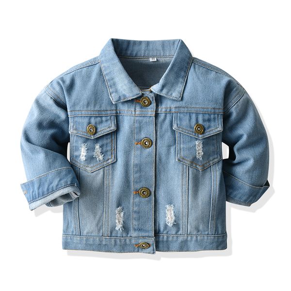 fashion boys girls denim jackets autumn winter kids casual coat children jeans clothing ripped holes outwear, Blue;gray
fashion boys girls denim jackets autumn winter kids casual coat children jeans clothing ripped holes outwear, Blue;gray