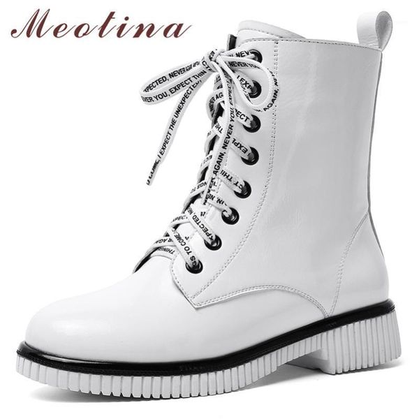 boots meotina women autumn ankle natural genuine leather thick heels short lace up round toe shoes lady winter size 34-391, Black
boots meotina women autumn ankle natural genuine leather thick heels short lace up round toe shoes lady winter size 34-391, Black