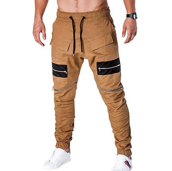 men's jogger sweatpants workout running slim fit sports gym zipper training trousers, Black
men's jogger sweatpants workout running slim fit sports gym zipper training trousers, Black
